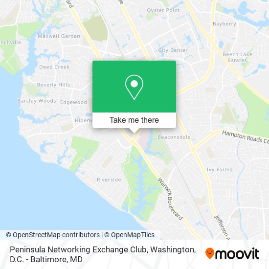 Peninsula Networking Exchange Club map