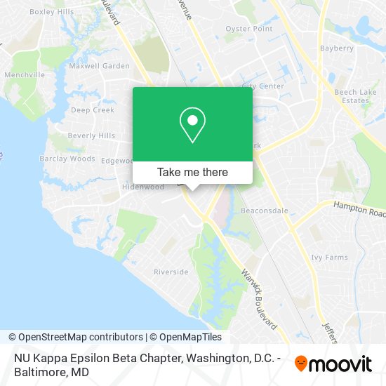 Mapa de NU Kappa Epsilon Beta Chapter