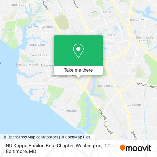 NU Kappa Epsilon Beta Chapter map