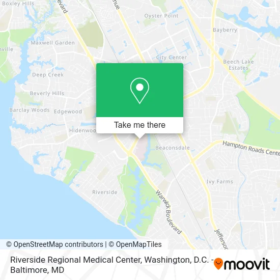 Riverside Regional Medical Center map