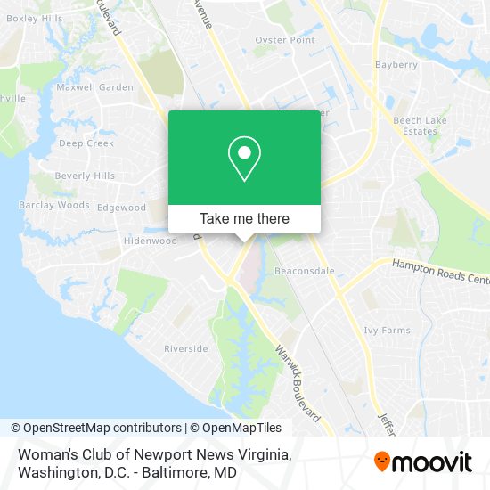 Woman's Club of Newport News Virginia map