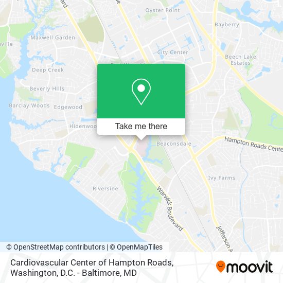 Mapa de Cardiovascular Center of Hampton Roads