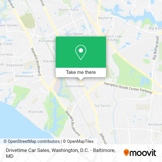 Drivetime Car Sales map