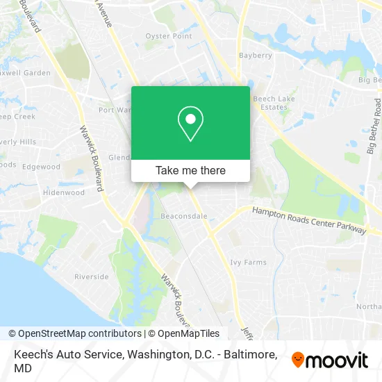 Keech's Auto Service map
