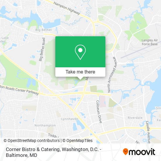Mapa de Corner Bistro & Catering