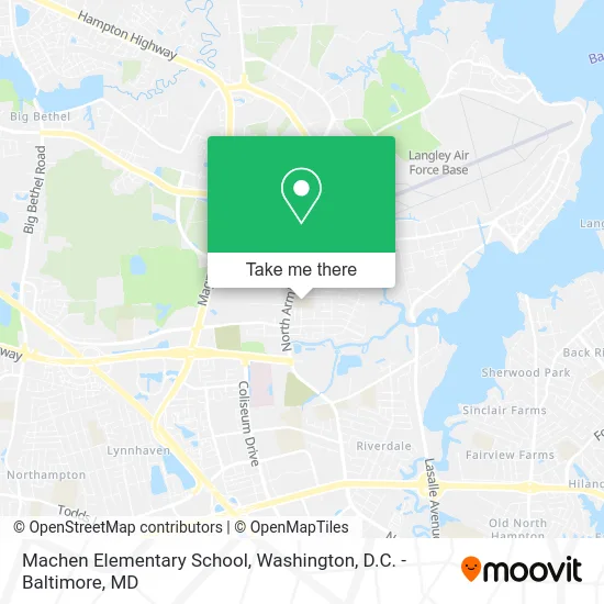 Machen Elementary School map