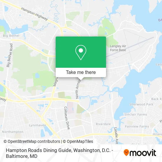 Hampton Roads Dining Guide map