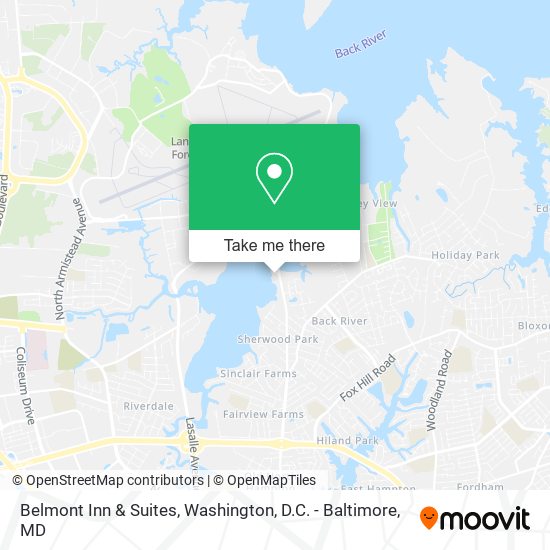 Mapa de Belmont Inn & Suites