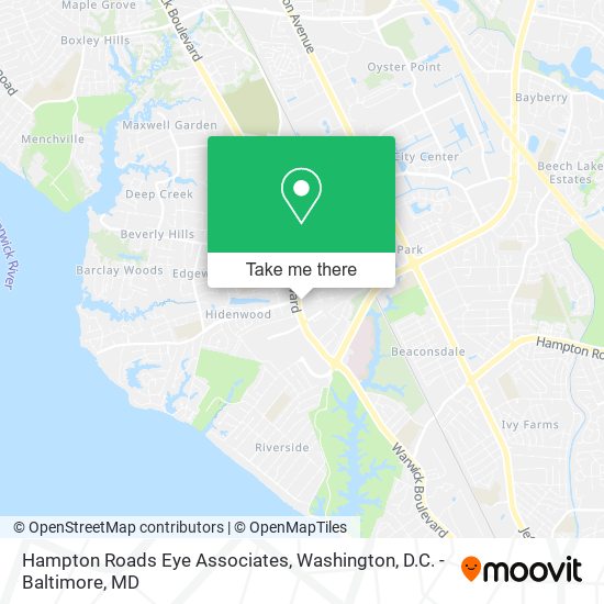 Hampton Roads Eye Associates map