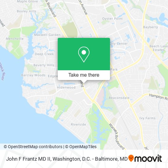 John F Frantz MD II map