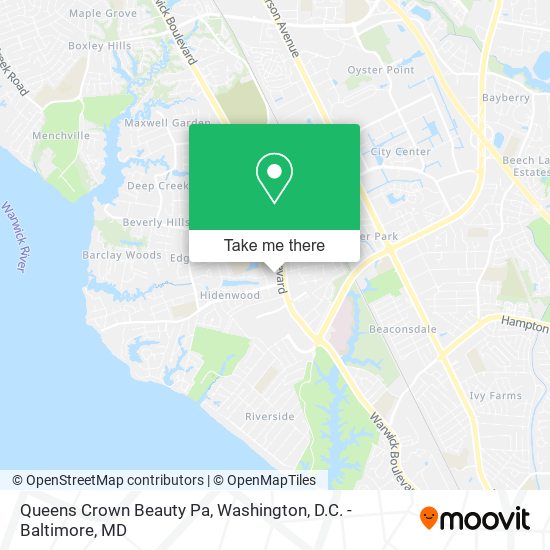 Queens Crown Beauty Pa map
