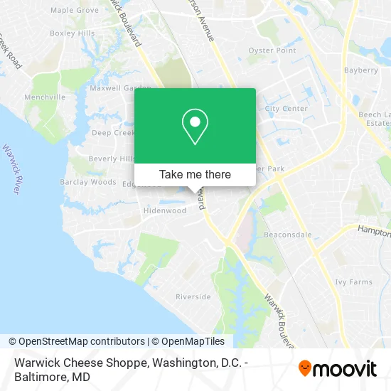 Warwick Cheese Shoppe map