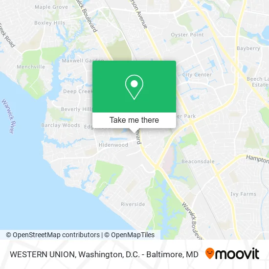 WESTERN UNION map