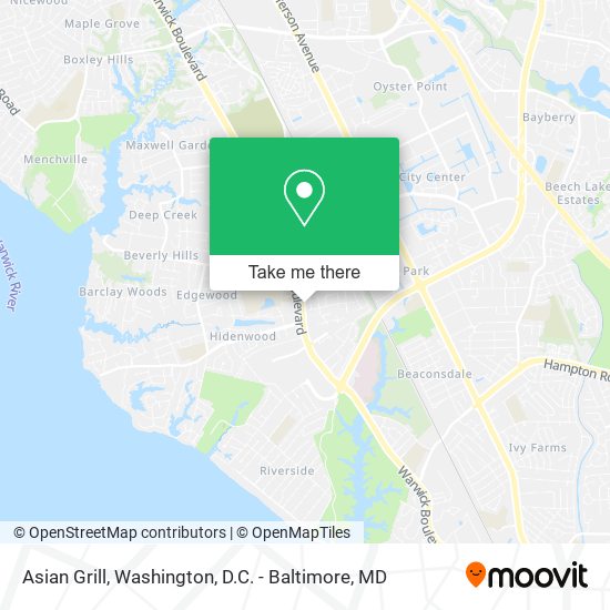 Mapa de Asian Grill