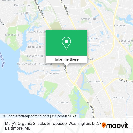 Mary's Organic Snacks & Tobacco map
