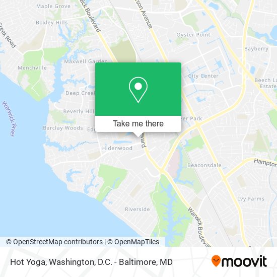 Hot Yoga map