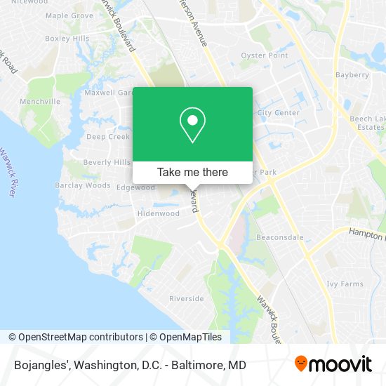 Bojangles' map