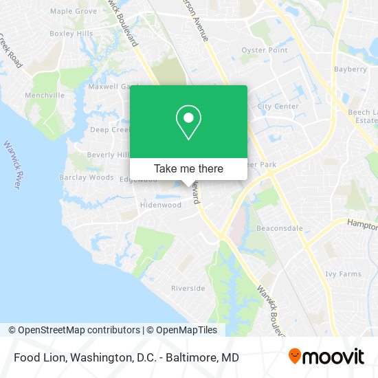 Mapa de Food Lion