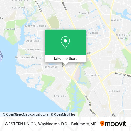 WESTERN UNION map