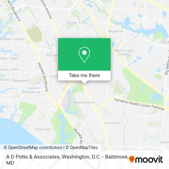 A D Potts & Associates map