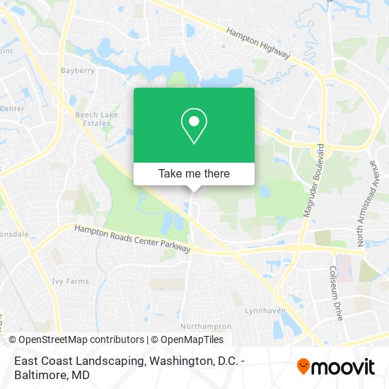 East Coast Landscaping map