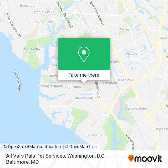 All Val's Pals Pet Services map