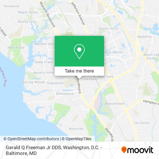 Gerald Q Freeman Jr DDS map