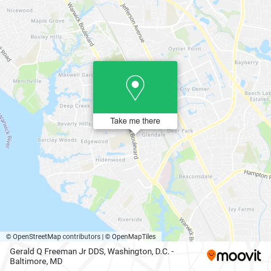 Gerald Q Freeman Jr DDS map