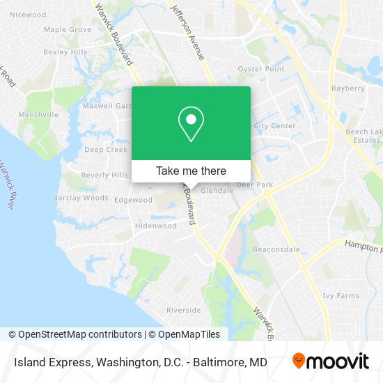 Island Express map