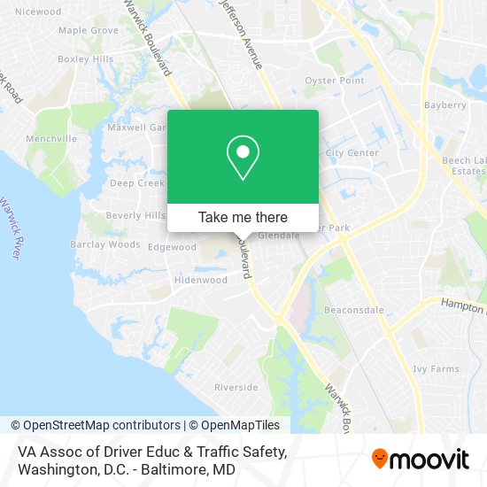 VA Assoc of Driver Educ & Traffic Safety map