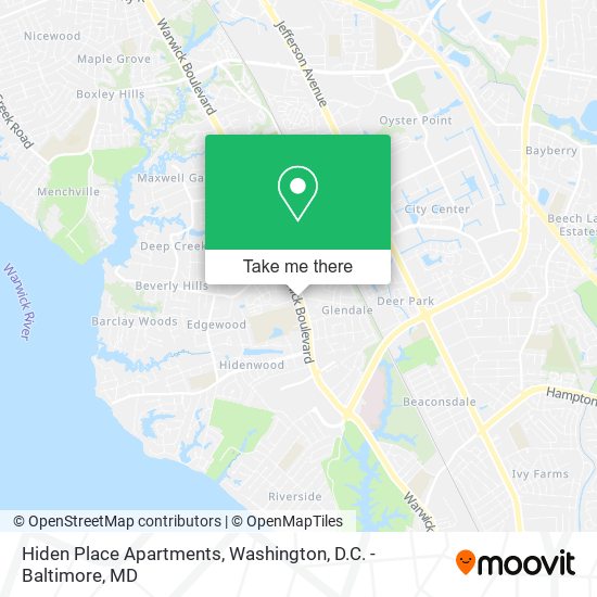 Hiden Place Apartments map