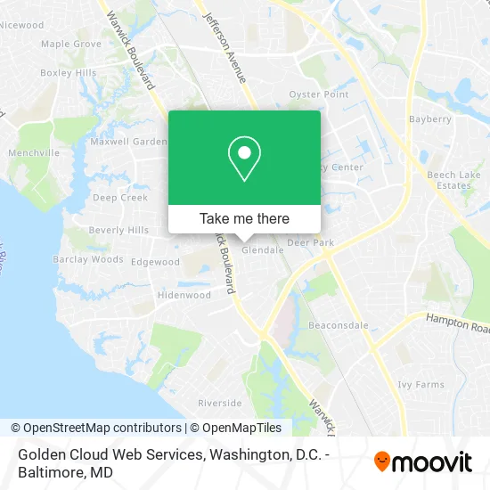 Golden Cloud Web Services map