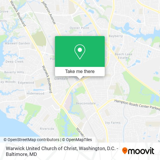 Warwick United Church of Christ map