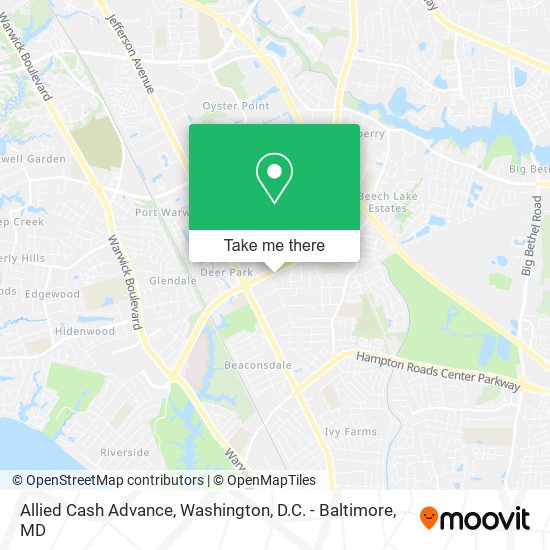 Mapa de Allied Cash Advance