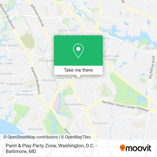 Paint & Play Party Zone map