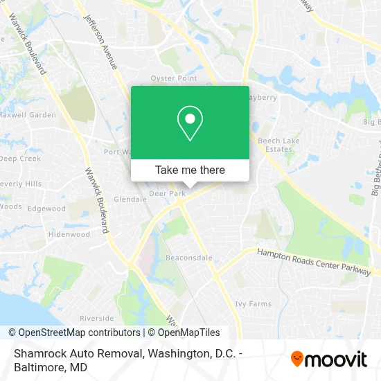 Shamrock Auto Removal map