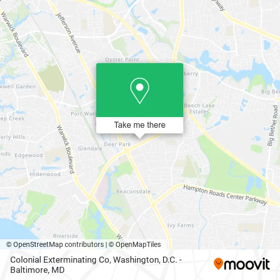 Colonial Exterminating Co map