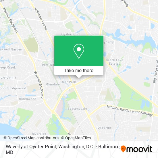 Waverly at Oyster Point map