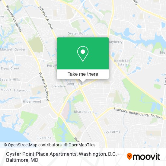 Mapa de Oyster Point Place Apartments