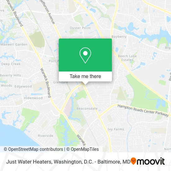 Just Water Heaters map