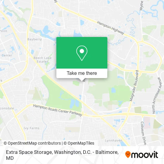 Extra Space Storage map