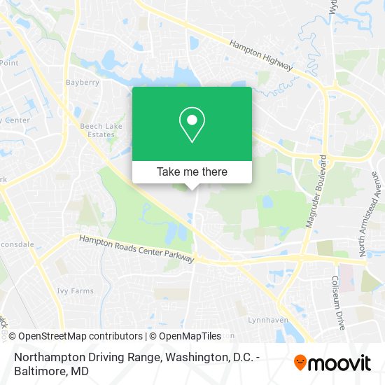 Northampton Driving Range map