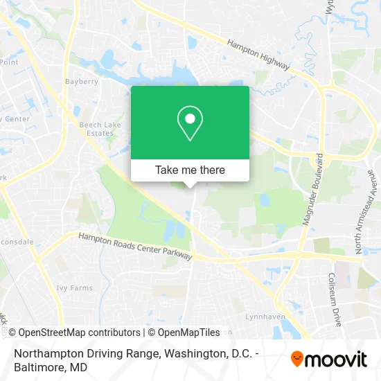 Northampton Driving Range map