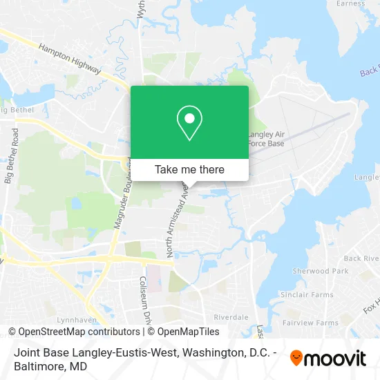 Joint Base Langley-Eustis-West map