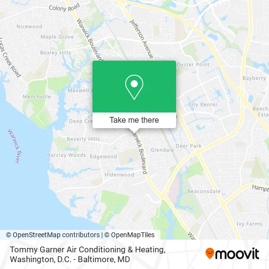 Mapa de Tommy Garner Air Conditioning & Heating