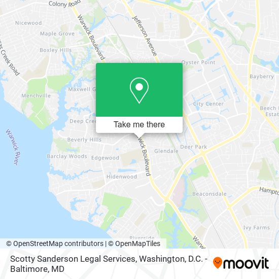 Scotty Sanderson Legal Services map