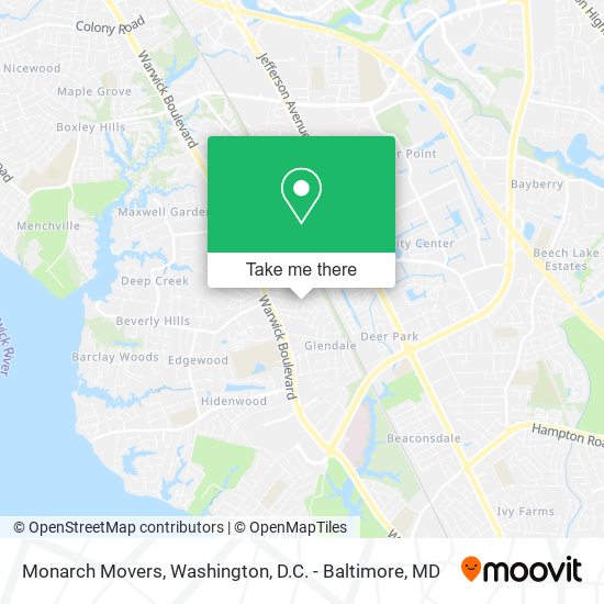 Monarch Movers map