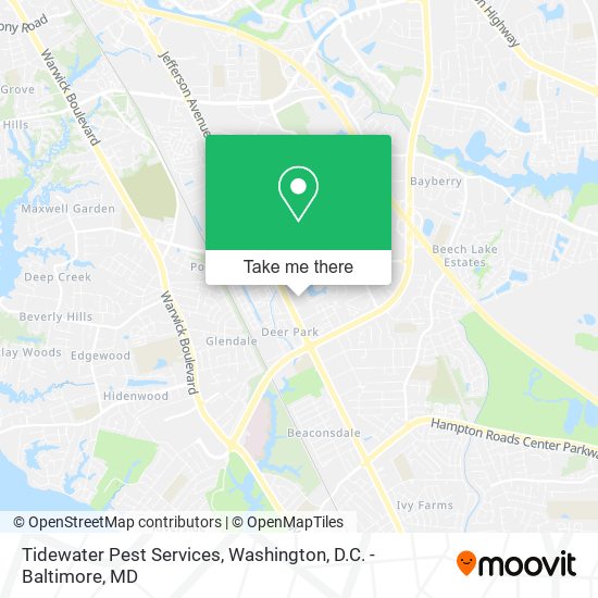 Mapa de Tidewater Pest Services