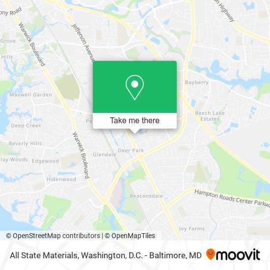 All State Materials map