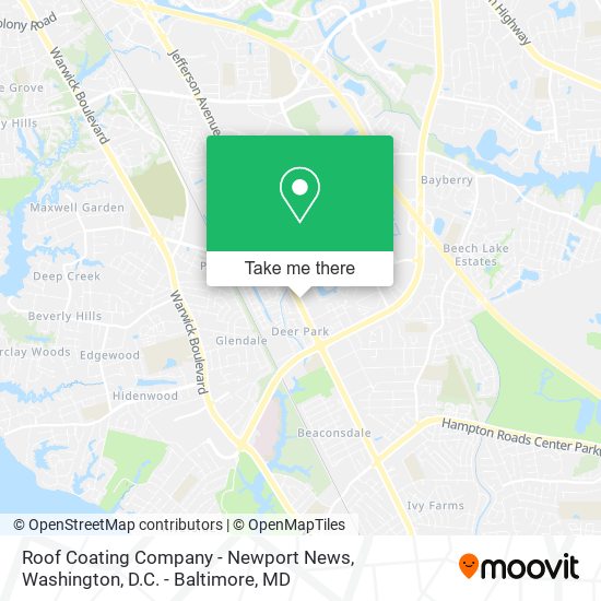 Mapa de Roof Coating Company - Newport News